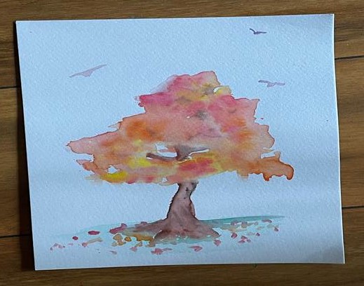 Watercolor Fall Tree