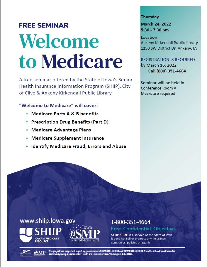 Flyer for Welcome to Medicare event