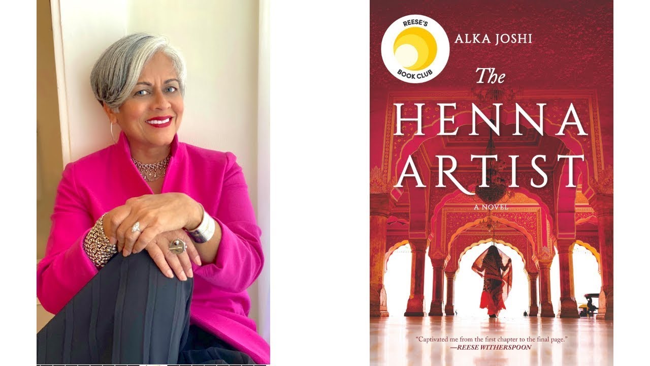 Book cover of The Henna Artist and author photo