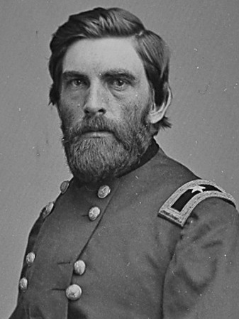 Black and white photo of General Greenville Dodge in his military uniform