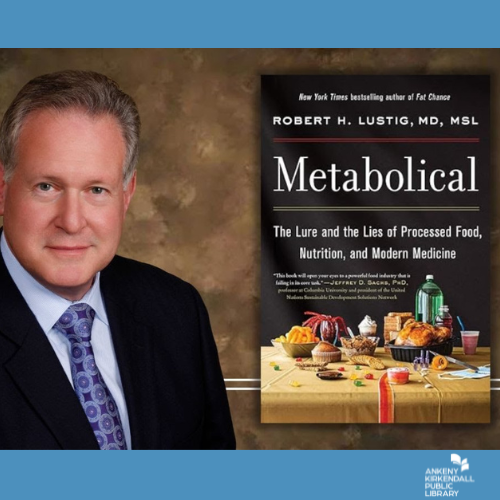 Photo of the author and his book Metabolical: The Lure and the Lies of Processed Food, Nutrition, and Modern Medicine