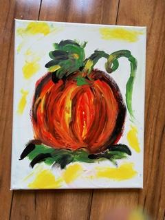 Pumpkin Finger-Painting 