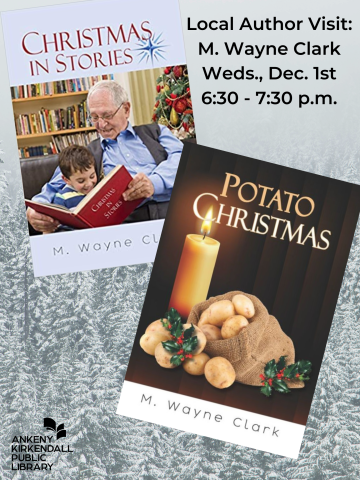 Book covers for M. Wayne Clark's Christmas in Stories and Potato Christmas