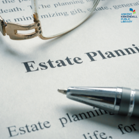 Close up of estate planning documents with a pen and pair of glasses resting on the paper