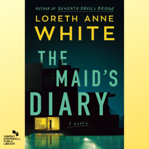 Book cover of The Maid's Diary by Loreth Anne White with a yellow gradient background