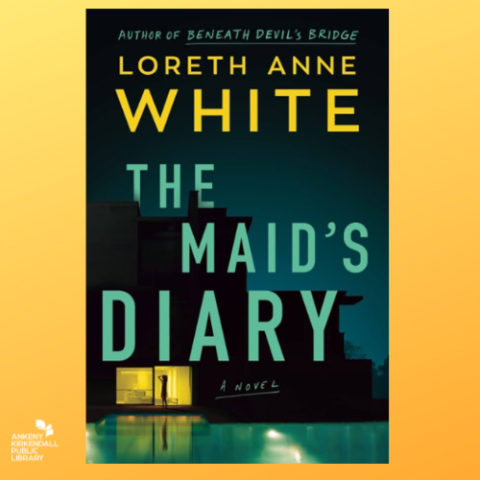 Book cover of The Maid's Diary by Loreth Anne White with a yellow gradient background