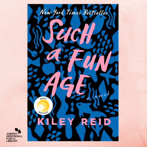 Book cover of Such a Fun Age by Kiley Reid with a salmon gradient background