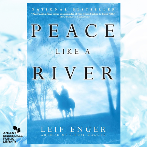 Book cover of Peace Like a River with a watery background